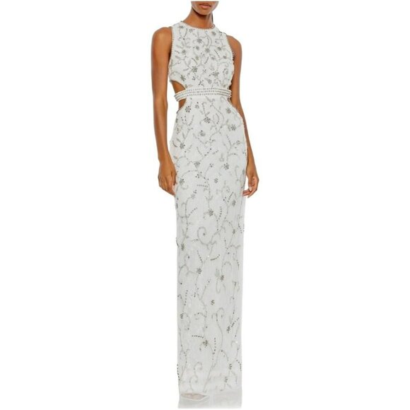 Mac Duggal Dresses & Skirts - Mac Duggal Beaded Sequins Cut Out Column Formal Evening Maxi Dress Gown …